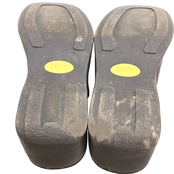 Born Womens Comfort Slip On Clogs Leather Wedge Square Toe Loafers Shoes sz 6 - Picture 13 of 16